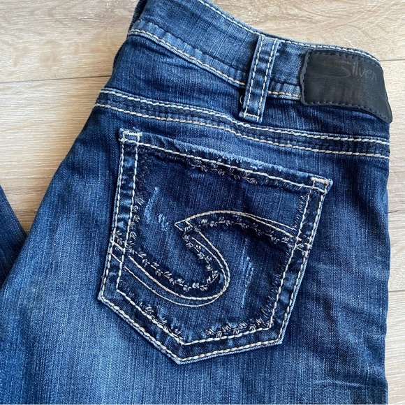 Silver Jeans Suki Mid Straight 32/32 dark wash denim - Picture 3 of 8